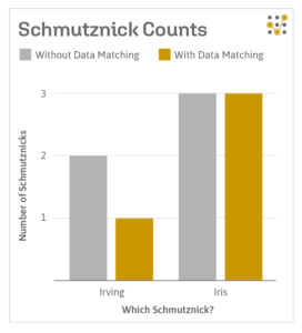 Matching name data in a data warehouse chart